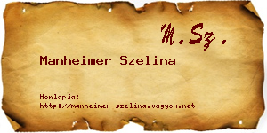 Manheimer Szelina névjegykártya